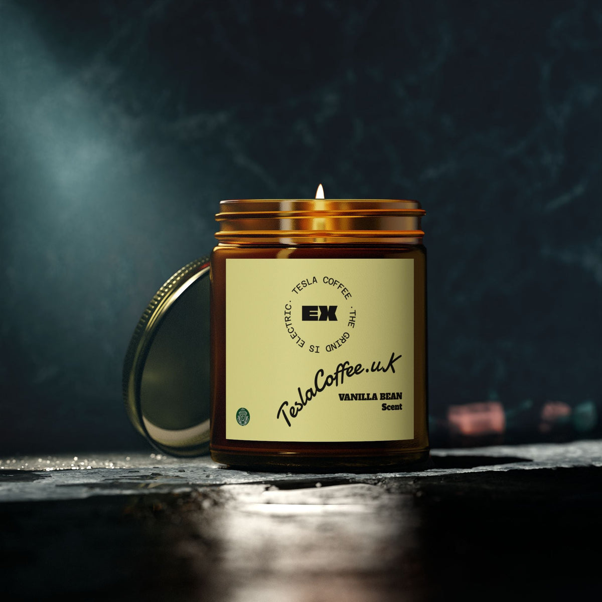 Tesla Coffee® Vanilla Bean Scent Candle Printify