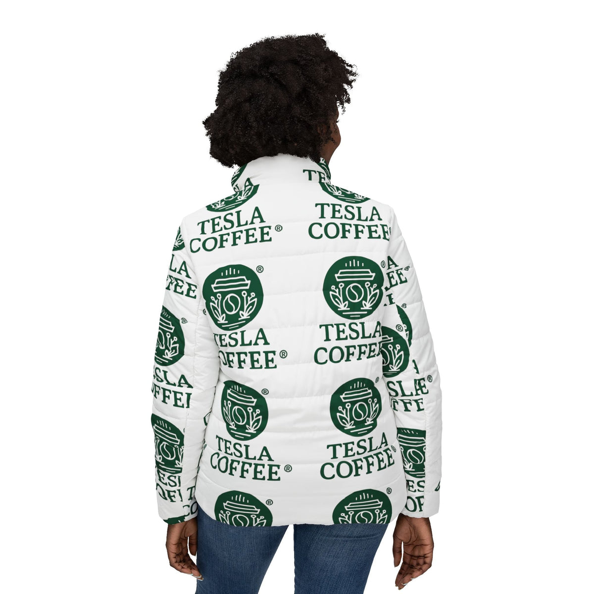 TESLA COFFEE® Women's Puffer Jacket Printify