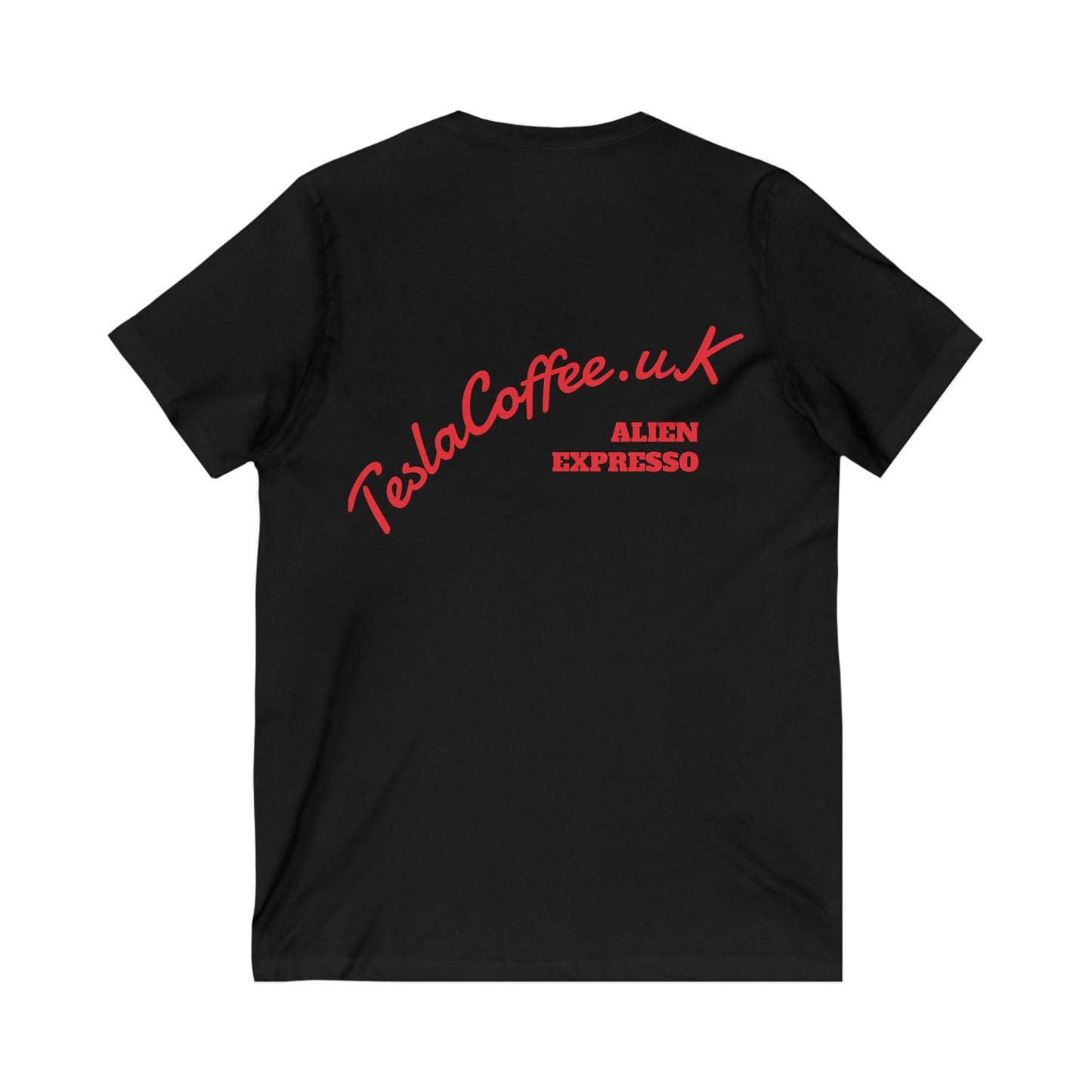 TESLA COFFEE® V-Neck Tee Shirt Printify