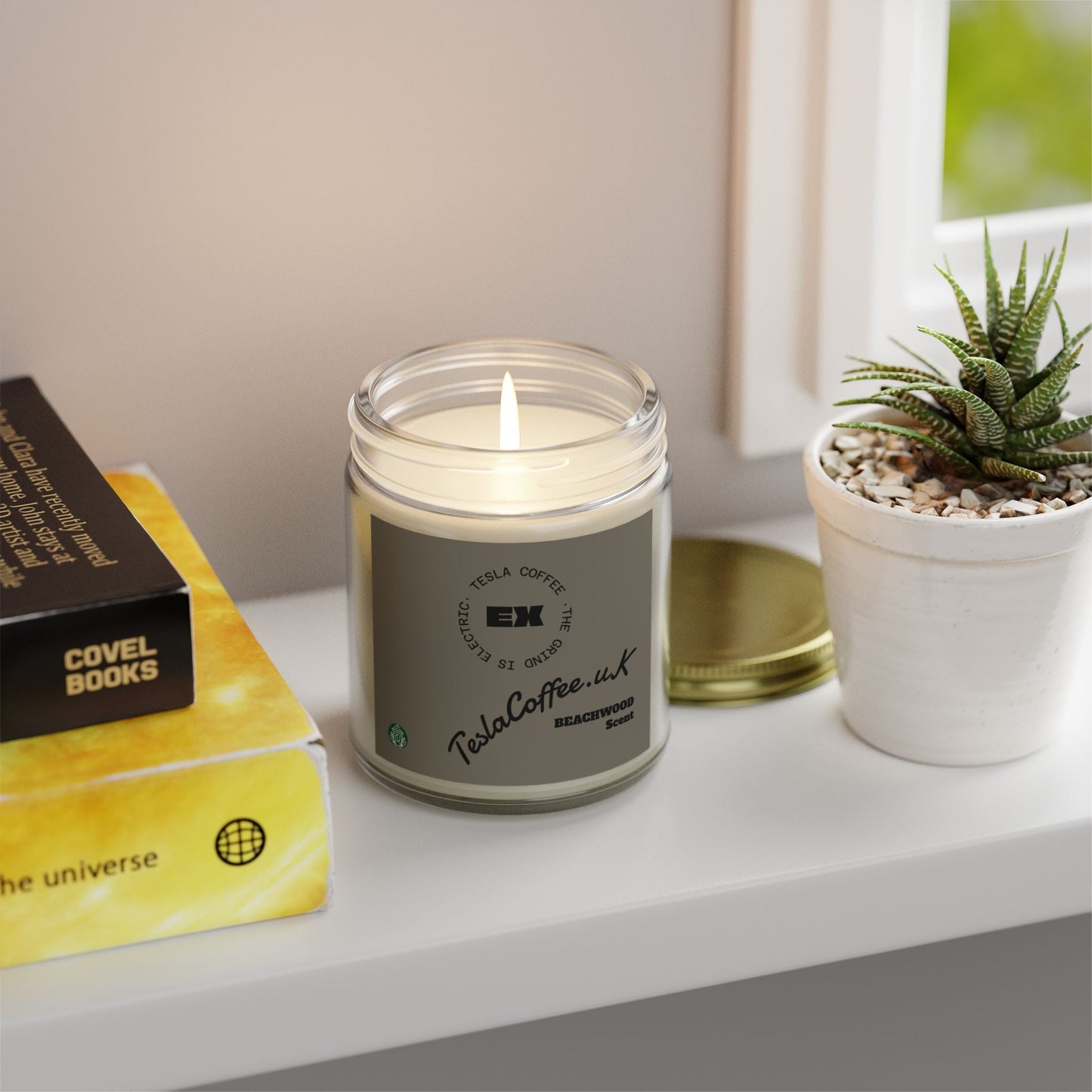Tesla Coffee® Beachwood Scent Candle Printify