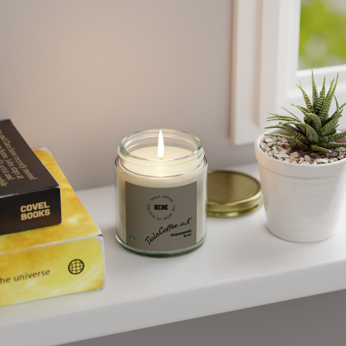 Tesla Coffee® Beachwood Scent Candle Printify