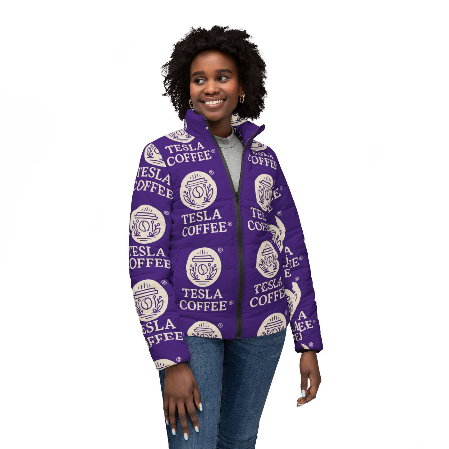 TESLA COFFEE® Puffer Jacket Printify