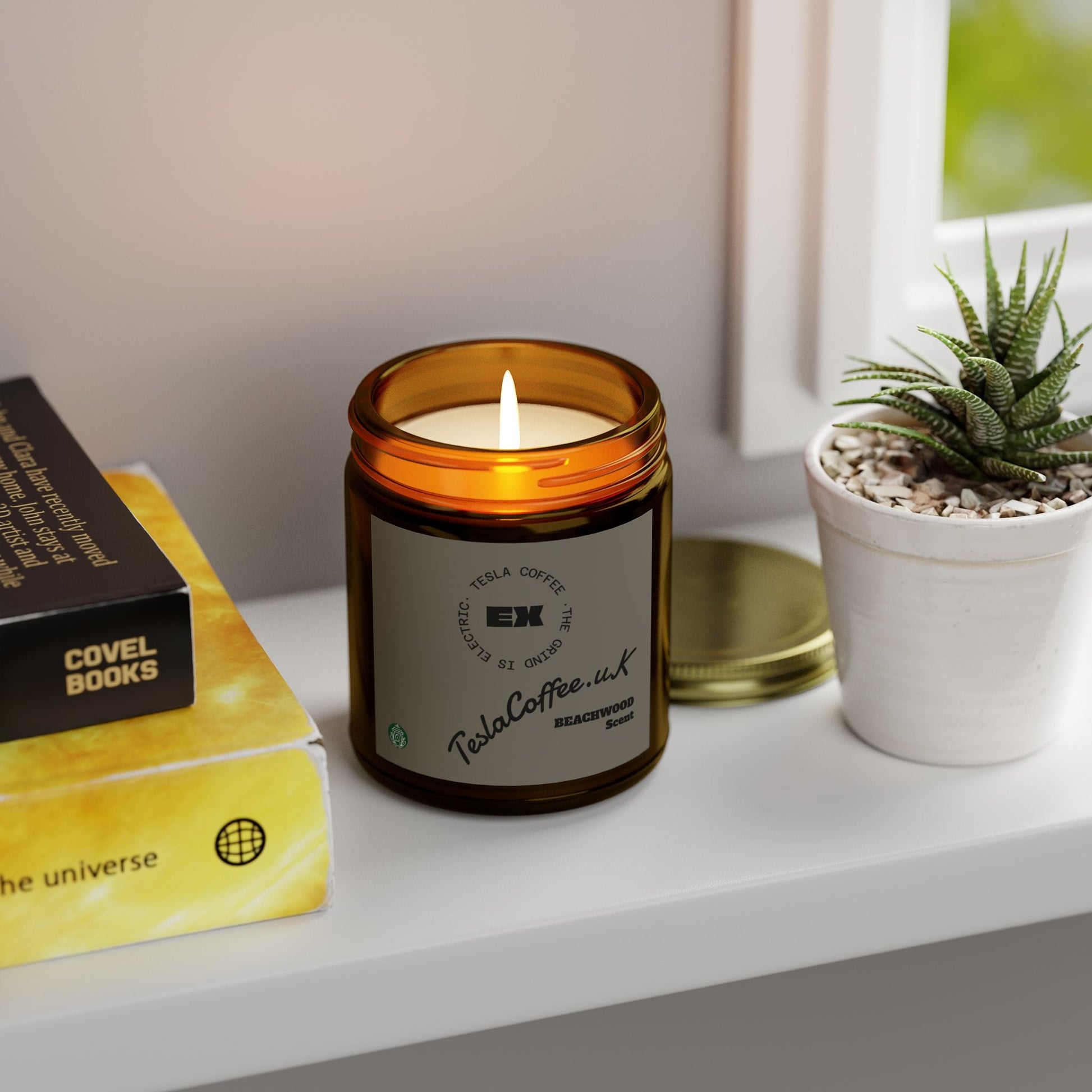 Tesla Coffee® Beachwood Scent Candle Printify