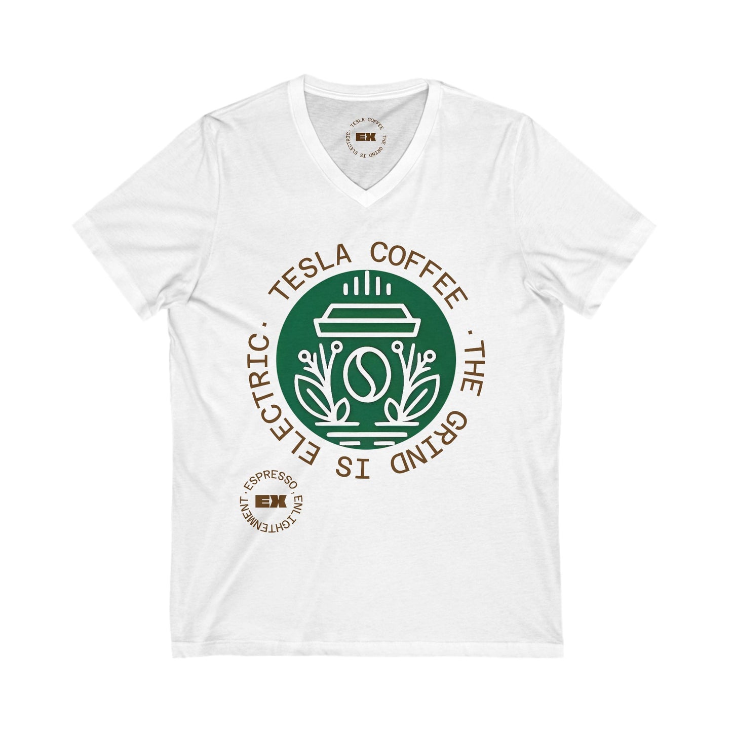 TESLA COFFEE® V-Neck Tee Shirt