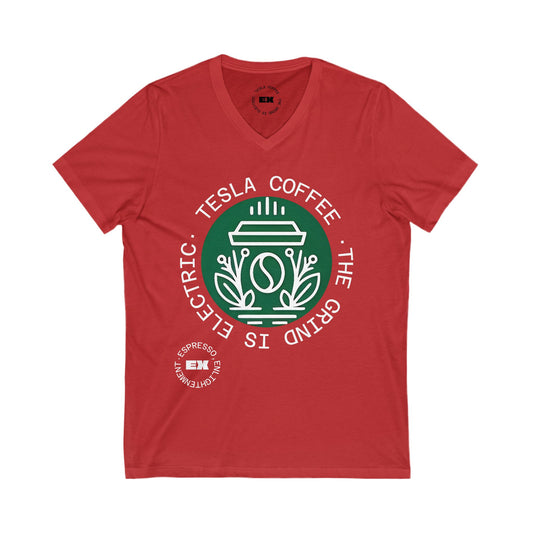 TESLA COFFEE® V-Neck Tee Shirt - TESLA COFFEE®