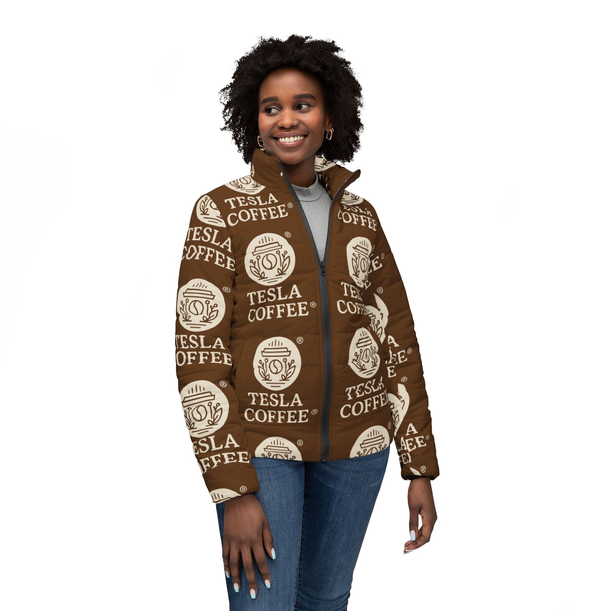 TESLA COFFEE® Puffer Jacket Printify
